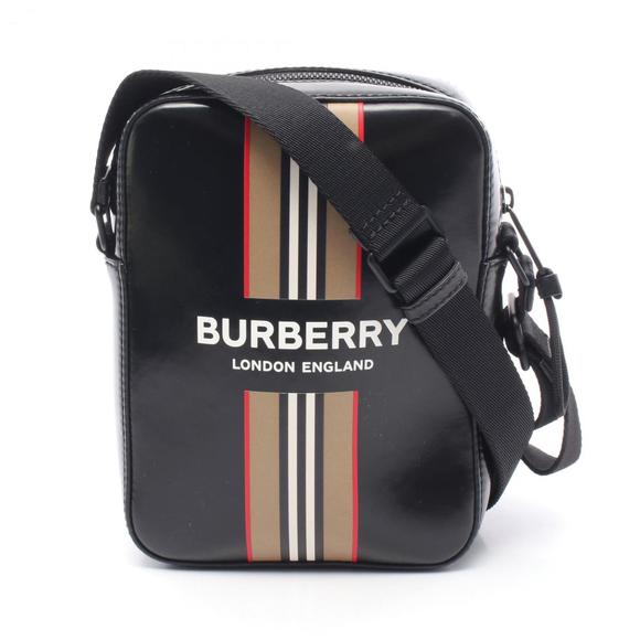 BURBERRY Black Coated Canvas Shoulder Bag - Picture 1 of 7